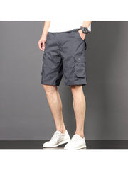 Summer Casual Loose Pure Color Overalls Pants Male