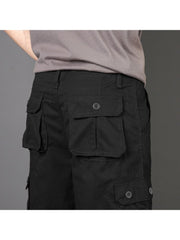 Summer Casual Loose Pure Color Overalls Pants Male