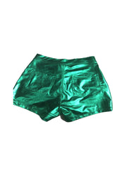 PU Pure Color Tight Women's Shorts