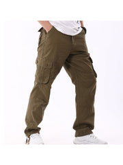 Casual Pure Color Multi-pockets Men's Long Pants