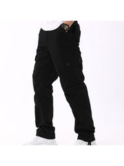 Casual Pure Color Multi-pockets Men's Long Pants