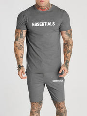 Casual Letter Printing Two-Piece Set Men