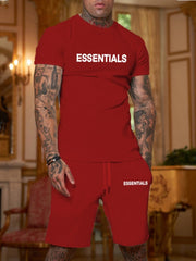 Casual Letter Printing Two-Piece Set Men