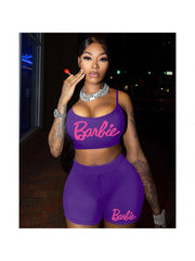 Letter Printing Two-Piece Trouser Set