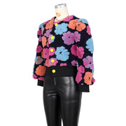 Flower Lantern Sleeve Cropped Jacket