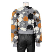 Flower Lantern Sleeve Cropped Jacket