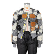 Flower Lantern Sleeve Cropped Jacket