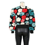 Flower Lantern Sleeve Cropped Jacket