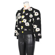 Flower Lantern Sleeve Cropped Jacket