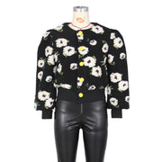 Flower Lantern Sleeve Cropped Jacket