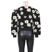 Flower Lantern Sleeve Cropped Jacket