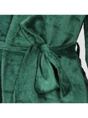 Solid Plush Sleeveless Dress Long Sleeve Cardigan 2PCS Sets