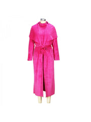 Solid Plush Sleeveless Dress Long Sleeve Cardigan 2PCS Sets