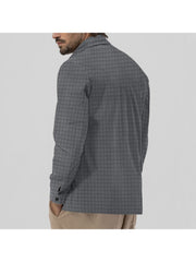 Square Plaid Single Breasted Shirts