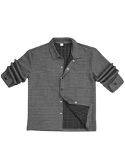 Square Plaid Single Breasted Shirts