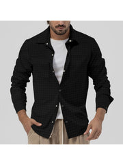 Square Plaid Single Breasted Shirts