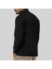 Square Plaid Single Breasted Shirts