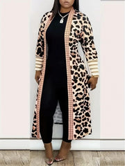 Digital Printing Patchwork Long Sleeve Cardigan