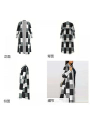 Digital Printing Patchwork Long Sleeve Cardigan