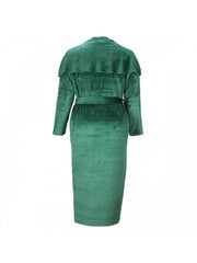 Patchwork High Rise Cardigan 2pc Dress
