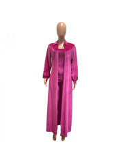 Velvet Solid Strapless Jumpsuit Cardigan Suit