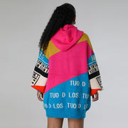 Colorblock Letter Pullover Hoodies Sweater