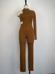 Irregular High Rise Skinny Jumpsuit