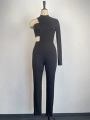 Irregular High Rise Skinny Jumpsuit