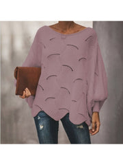 Hollow Out Knitting Loose Pullover