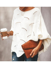 Hollow Out Knitting Loose Pullover