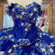 Royal Blue Quinceanera Dress Sweetheart Sleeveless