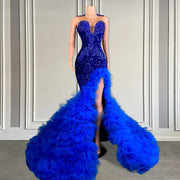 Royal Blue Sequin Mermaid Prom Dress