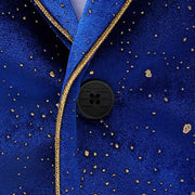 Royal Blue Velvet One-Button Peak Lapel Tuxedo – Wedding & Dinner Party Suit