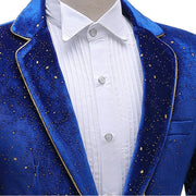 Royal Blue Velvet One-Button Peak Lapel Tuxedo – Wedding & Dinner Party Suit
