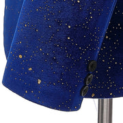 Royal Blue Velvet One-Button Peak Lapel Tuxedo – Wedding & Dinner Party Suit