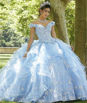 Light Blue Sweet Off Shoulder Quinceanera Dress