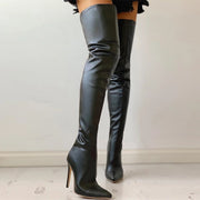 Women Over The Knee Boots Female Zip Sexy Black Long Boots Woman Thin Heel Ladies Pointed Toe Party Boots Women&#39;s Autumn Shoes88