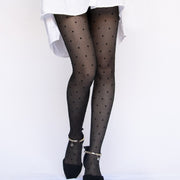 1PC Sexy Women Pantyhose Tights Summer Nylon Polka Dot Print Stocking Seamless Fishnet Mesh Female