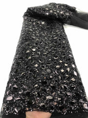 Sparkle Gold Sequin Mermaid Prom Dress Luxury Long Sleeve Crystal Evening Gowns Slit Formal