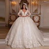 Vintage Lace Princess Ball Gown Wedding Dress