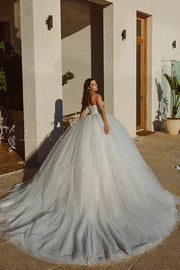 Elegant Saudi Arabia Shiny Wedding Dress Ball Gowns Glitter Tulle Sweetheart Bride Dresses Robe De Mariee Wedding Gowns 2023