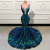 Sparkly See Through Sleeveless Sequin Long Mermaid Prom Dress