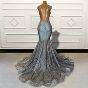 Sparkly Sequined Beaded Mermaid Long Prom Dress