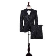 Suit Set New Groom's Wedding Dress Slim Men's Dark Pattern Suit Three-piece Suit Performance Suit Suits for Men костюм