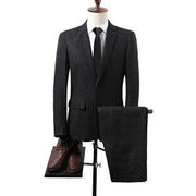 Men's Black Suit with Double Breasted Buttons Trajes Elegante Para Hombres Suits for Men