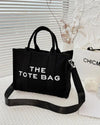 Trendy Letter Print Crossbody Adjustable Strap Satchel Tote Bag