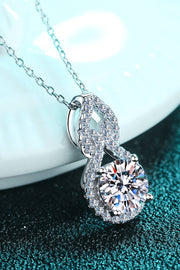 1 Carat Moissanite Pendant silver Necklace