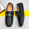 Men's bean casual leather shoes with a slip-on loafers