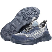 JIEFU Men Work shoes; Steel Toe Shoes; men sneaker; Lightweight Breathable Mesh Slip Resistant Work Shoes Comfortable Indestructible Construction Shoes