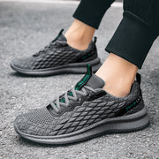 2024 new men's sports shoes flying woven leisure running shoes